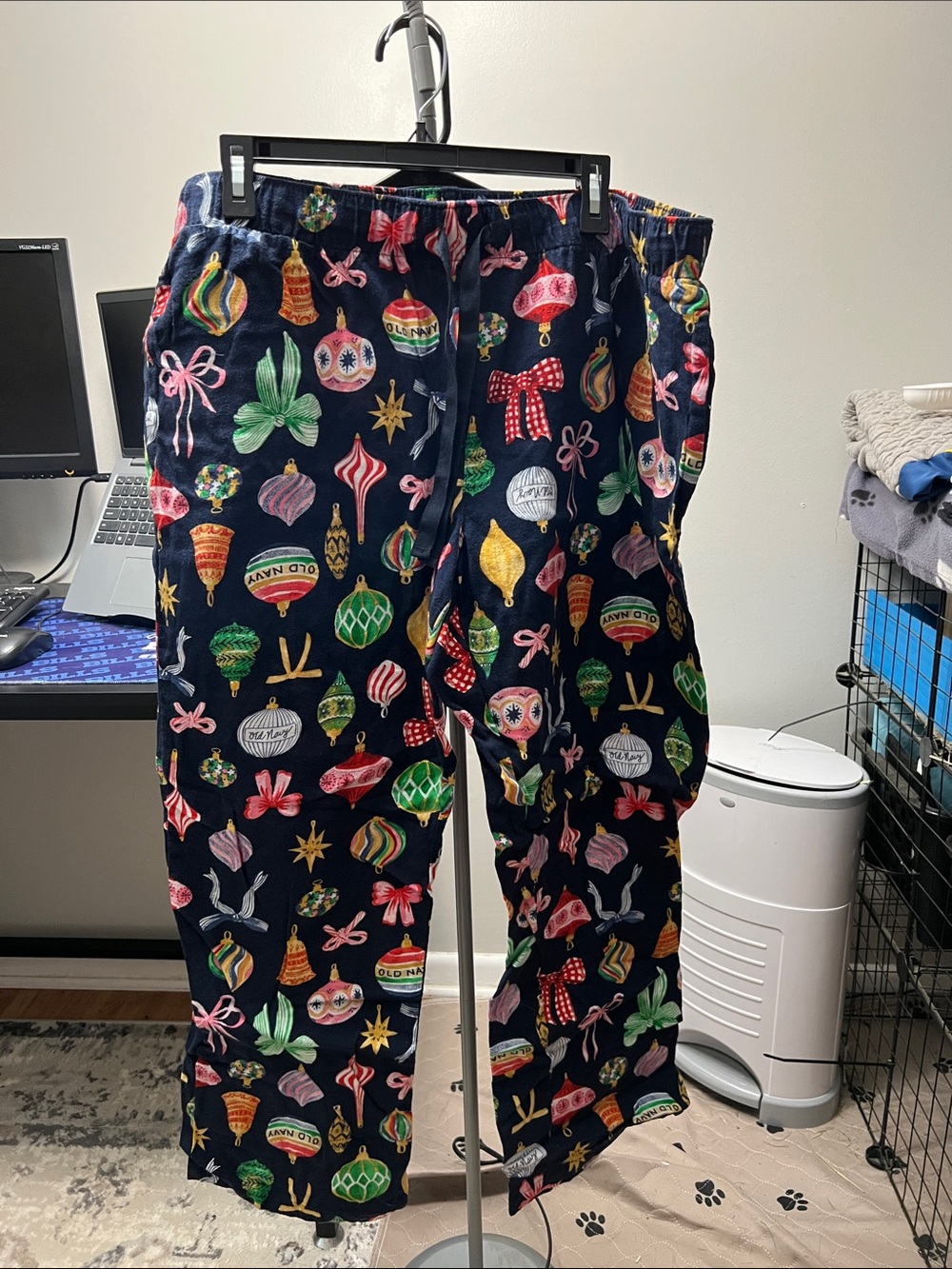 NWOT women’s Navy Blue Holiday Ornament Pajama Pants